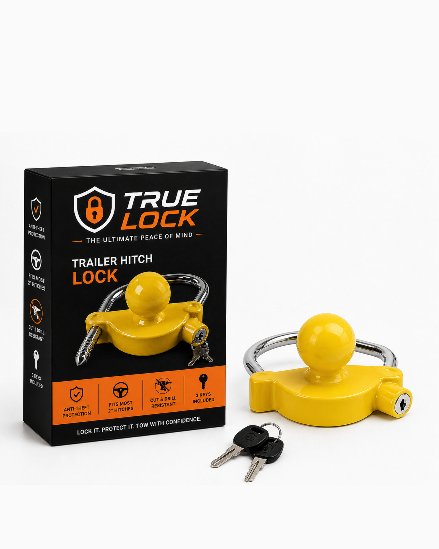 TrueLock Trailer Hitch Lock